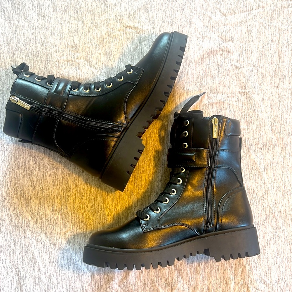 New Guess Combat Black Boots - Picture 5 of 6